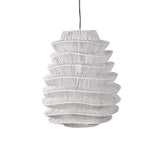 Single Rattan Dimmable Ceiling Light With White Shades