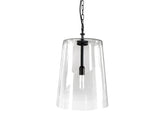 Single Glass Dimmable Semi-Flush Ceiling Light With Clear Shades