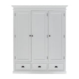 62" Off White Solid Wood Frame Standard Curio Cabinet With Six Shelves