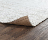 5' x 8' Natural and Ivory Chevron Hand Woven Area Rug