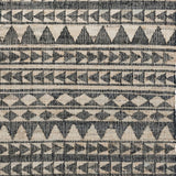 5' X 8' Charcoal Geometric Hand Woven Area Rug