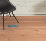 2' X 3' Blue Hand Woven Distressed Area Rug