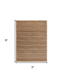 5' X 8' Gray Striped Hand Loomed Area Rug
