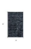 5' X 8' Ivory Hand Woven Distressed Area Rug