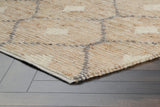 9' X 12' Ivory Geometric Hand Woven Area Rug
