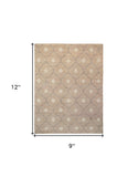 9' X 12' Ivory Geometric Hand Woven Area Rug