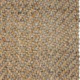 5' X 8' Ivory Chevron Hand Woven Area Rug