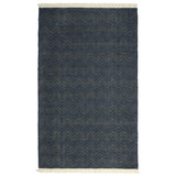 8' X 10' Beige Chevron Hand Woven Area Rug