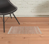 5' X 8' Gray Geometric Hand Woven Area Rug