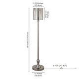 60" Brass Traditional Shaped Floor Lamp With White Frosted Glass Drum Shade