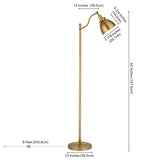 68" Nickel Floor Lamp With White Frosted Glass Rectangular Shade
