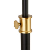 68" Black Adjustable Reading Floor Lamp With Black Dome Shade