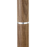 61" Nickel Two Light Floor Lamp With White Frosted Glass Drum Shade