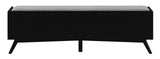59" Gray and Black Upholstered Polyester Blend Bench with Drawers