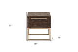 27" White Solid Manufactured Wood End Table With Drawer