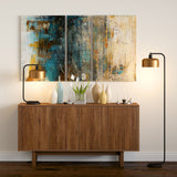 27" Gray and Black Concrete Table Lamp With White Drum Shade