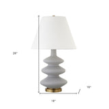 20" Black Metal Desk Table Lamp With Black Dome Shade