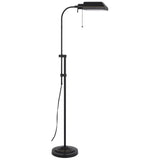 57" Bronze Adjustable Traditional Shaped Floor Lamp With Bronze Square Shade