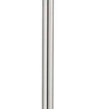 60" Nickel Traditional Shaped Floor Lamp With White Square Shade