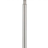 60" Nickel Traditional Shaped Floor Lamp With White Square Shade