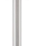60" Chrome Two Light Traditional Shaped Floor Lamp With White Rectangular Shade