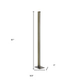 61" Rusted Traditional Shaped Floor Lamp With Rust Dome Shade