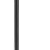 62" Bronze Tray Table Floor Lamp With Beige Drum Shade