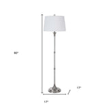 63" Bronze Traditional Shaped Floor Lamp With Bronze Transparent Glass Dome Shade