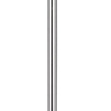 61" Chrome Tray Table Floor Lamp With White Square Shade