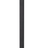 61" Bronze Tray Table Floor Lamp With Tan Transparent Glass Square Shade