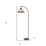 82" Bronze Five Light Led Arc Floor Lamp