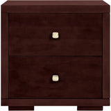 19" Espresso Two Drawer Nightstand