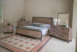 25" Brown Two Drawer Nightstand