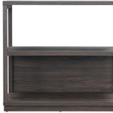 33" Brown Three Tier Standard Bookcase
