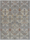 8' x 10' Green and Ivory Floral Power Loom Area Rug