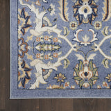 8' x 10' Green and Ivory Floral Power Loom Area Rug