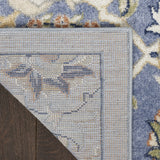 8' Green and Ivory Floral Power Loom Runner Rug