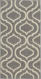 2' X 4' Gray Moroccan Power Loom Area Rug