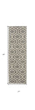 7' Gray Moroccan Power Loom Runner Rug