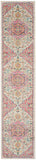 10' Pink and Ivory Oriental Power Loom Runner Rug