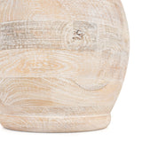 27" Blue Green Glass LED Table Lamp With White Drum Shade