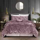Silver Twin Polyester 220 Thread Count Washable Down Comforter Set