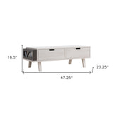 47" Brown And Black Lift Top Coffee Table With Drawer And Shelf