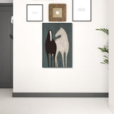 Black and White Fabric Horse Wall Decor