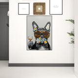 Black and White Fabric Dog Wall Decor