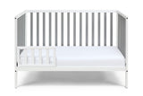 Gray and White Solid and Manufactured Wood Standard Three In One Convertible Crib