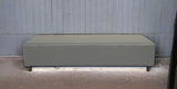 72" Gray and Black Upholstered Genuine Leather Bench