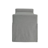 50" Blue Upholstered Linen Bench with Flip top, Shoe Storage