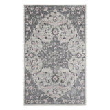 5' x 7' Gray Medallion Power Loom Area Rug
