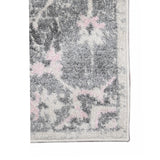7' Gray Round Medallion Power Loom Area Rug